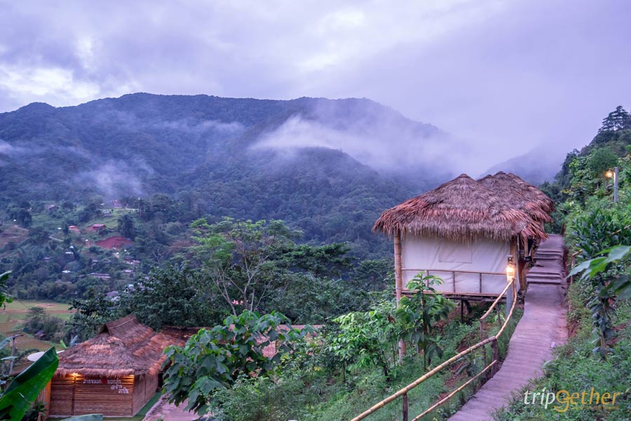 ที่พักหมู่บ้านสะปัน น่าน บรรยากาศดี