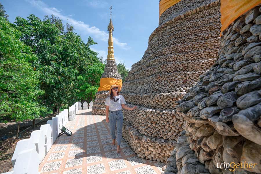 วัดเจดีย์หอย ปทุมธานี 