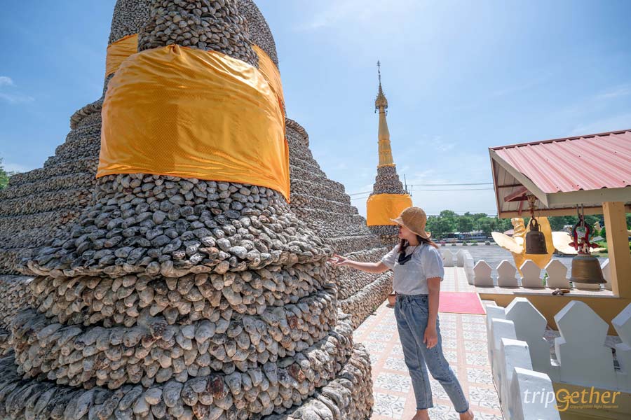 วัดเจดีย์หอย ปทุมธานี 